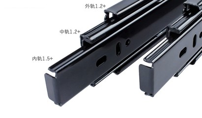 奥百隆牌加厚B级三节出口滑轨,滚珠滑轨,精制钢板材,优秀电镀工艺 - 秀给网